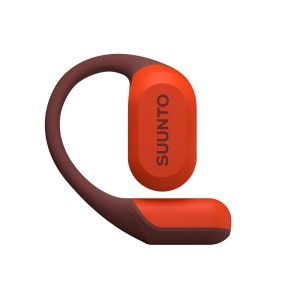 Suunto presenta Spark, cuffie open-ear a conduzione aerea: leggere e smart, offrono suono immersivo mantenendo la consapevolezza ambientale 15 Suunto Spark Coral Orange SS051357000 Earbuds Front view R