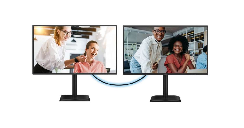 Nuova serie AOC E4: il monitor professionale pensato per le esigenze delle PMI 6 AOC E4 DAISY CHAIN Q27E4CV Q27E4U 2400x1260
