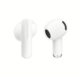 White Earbuds Side View