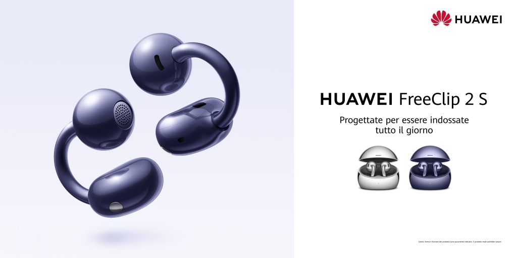 Da auricolari a gioielli da indossare: Huawei prepara il prossimo capitolo dell'audio open-ear 5 HUAWEI FreeClip 2 S Blue KV KV Horizontal ITALY