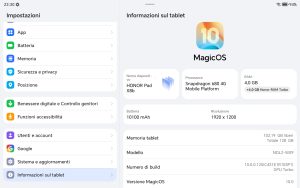 Recensione HONOR Pad X8b 53 Screenshot 20260705 233024 com android settings SettingsDeviceInfoSettingsActivit