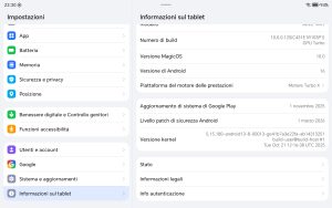 Recensione HONOR Pad X8b 54 Screenshot 20260705 233031 com android settings SettingsDeviceInfoSettingsActivit