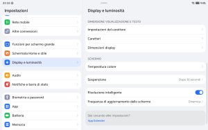 Recensione HONOR Pad X8b 36 Screenshot 20260705 233345 com android settings SettingsDisplaySettingsActivity
