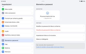Recensione HONOR Pad X8b 58 Screenshot 20260705 233405 com android settings SettingsBiometricLockSettingsActi