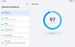 Recensione HONOR Pad X8b 67 Screenshot 20260705 233618 com hihonor systemmanager OneClickOptimizeActivity