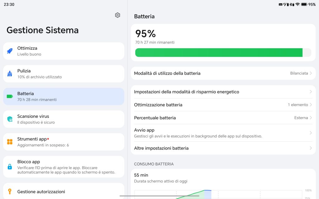 Recensione HONOR Pad X9 Max 128 Screenshot 20260727 233008 com hihonor systemmanager HwPowerManagerActivity