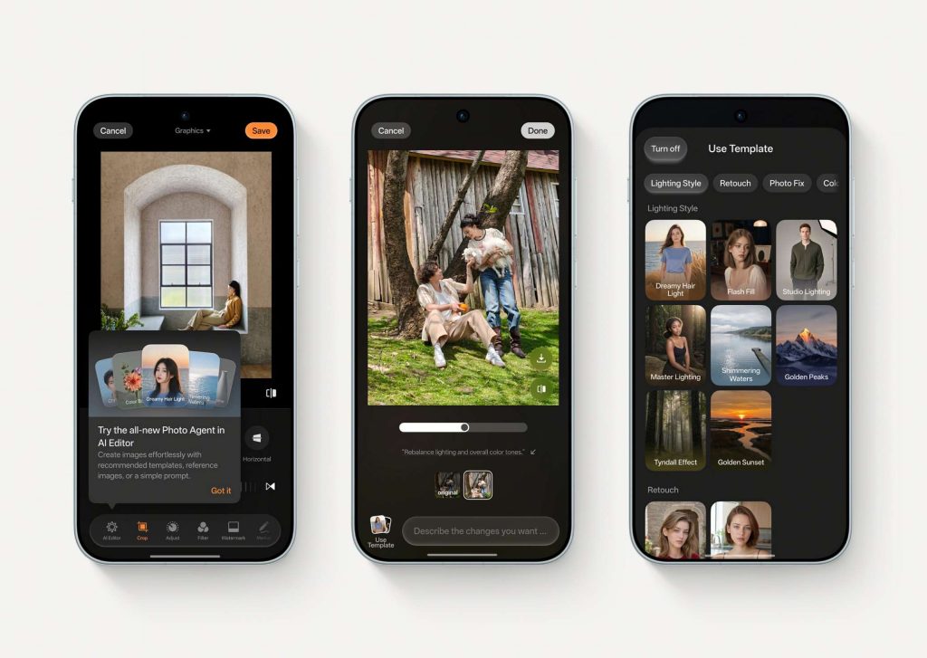 OPPO presenta ColorOS 17: fluidità senza confini. L'AI segue il tuo modo di pensare 6 AI Photo Agent