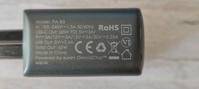 Recensione Caricatore AUKEY OMNIA Mix 65W Dual-Port PD 11