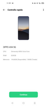 Recensione Oppo A94 5G 110