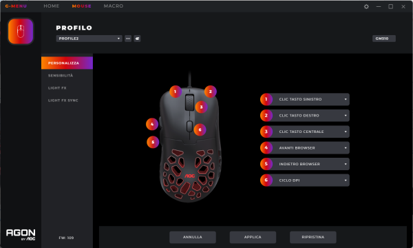 Recensione mouse AOC GAMING GM510 24