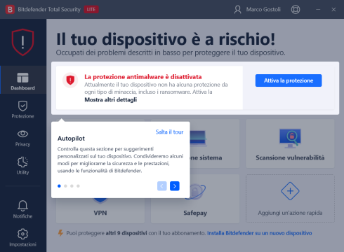 Recensione Bitdefender Premium Security 15
