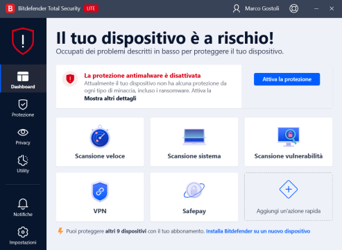 Recensione Bitdefender Premium Security 19