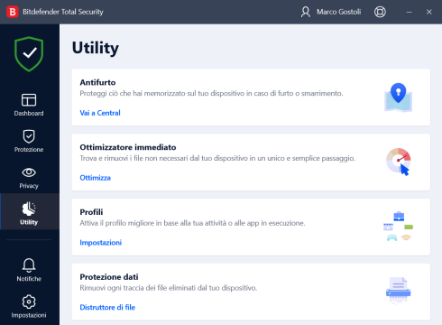 Recensione Bitdefender Premium Security 57