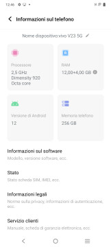Recensione vivo V23 5G 73