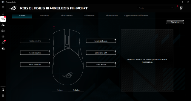 Recensione ROG Gladius III Wireless AimPoint 47