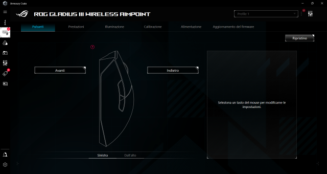 Recensione ROG Gladius III Wireless AimPoint 49