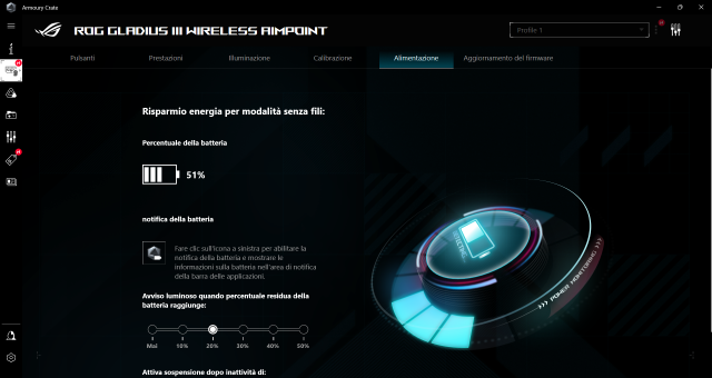 Recensione ROG Gladius III Wireless AimPoint 69