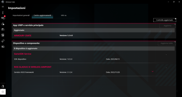 Recensione ROG Gladius III Wireless AimPoint 60