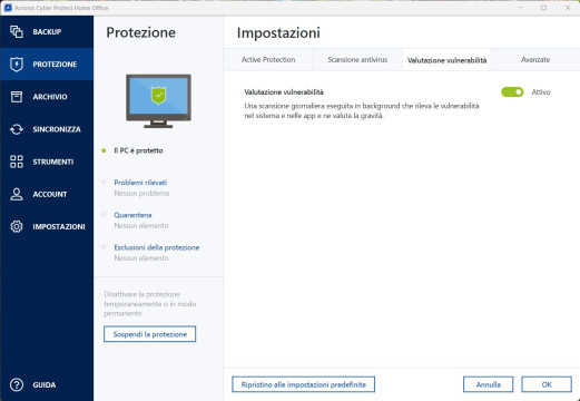 Recensione Acronis Cyber Protect Home Office 32