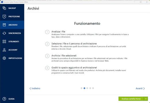 Recensione Acronis Cyber Protect Home Office 35