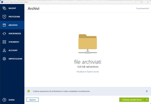 Recensione Acronis Cyber Protect Home Office 42