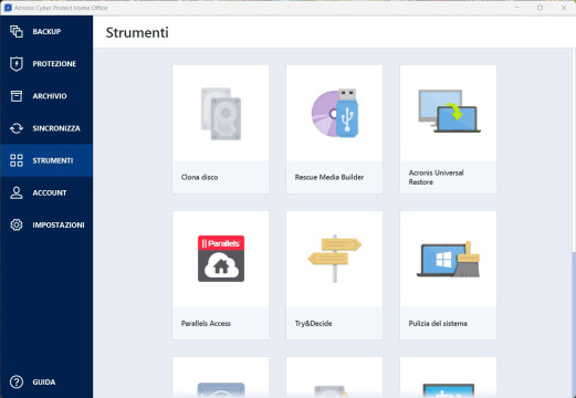 Recensione Acronis Cyber Protect Home Office 44