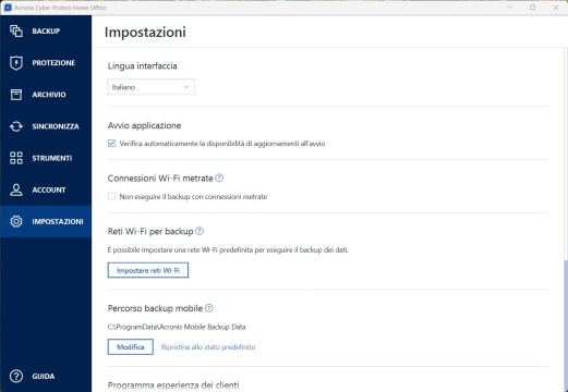 Recensione Acronis Cyber Protect Home Office 47