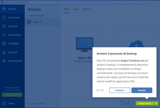 Recensione Acronis Cyber Protect Home Office 16