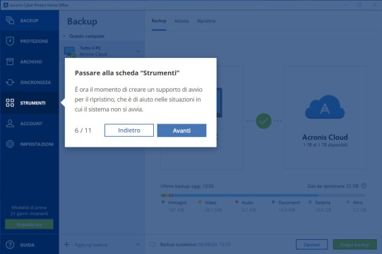 Recensione Acronis Cyber Protect Home Office 17